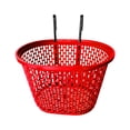 thumbnail image 3 of Collapsible Front Storage Basket Replacements Easily Disassemble and Take It Off for Shopping, Cycling Stylish with Hooks Cargo Rack Red, 3 of 8