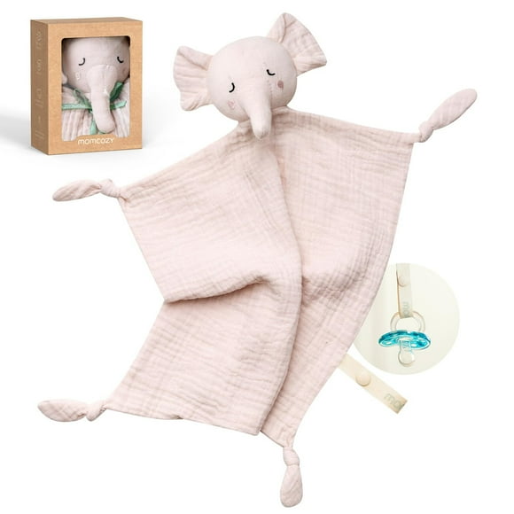 Momcozy Cobija de Seguridad de Seguridad Suave de Algodón para Bebé Autocalmante, 35 cm