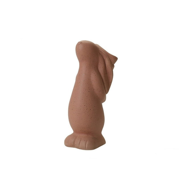 Jarrón de Cerámica Moldeado, Diseño de Figura Adorable, Ornamento Decorativo, Centro de Mesa con Dimensiones de 20.3x8.5x7.5 cm para Decoración del Hogar