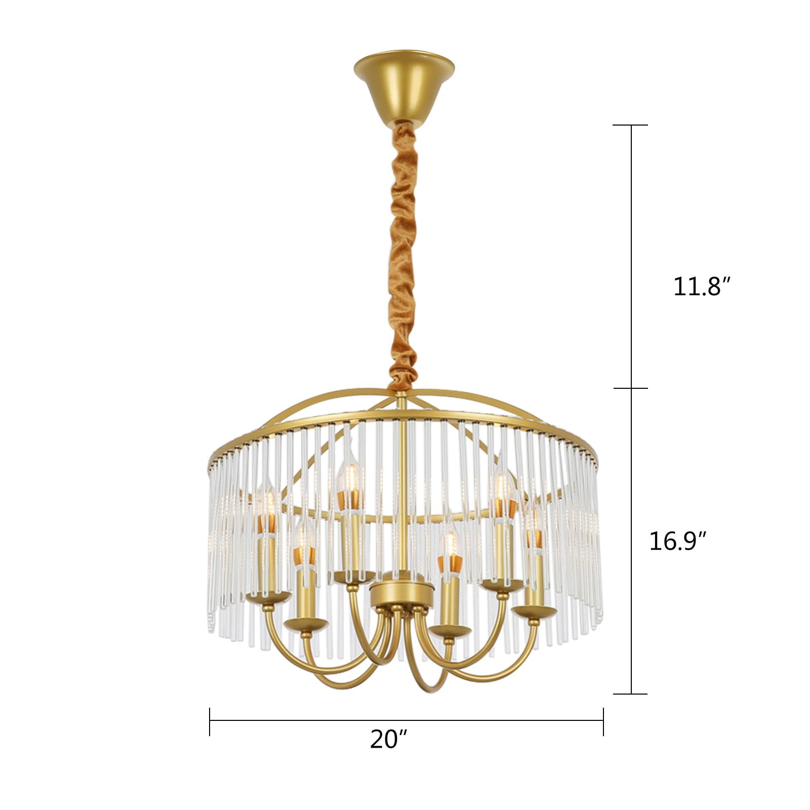 Ceiling Mounted Light, Crystal Ceiling Light, 6-light Ceiling Light Fixture