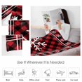 thumbnail image 4 of Winter Christmas Throw Flannel Blanket 30x40In Snowflake Red and Black Plaid Super Soft Cozy Bed Blanket, Lightweight Plush Fuzzy Bed Throw for Bedroom Sofa Couch Living Room, 4 of 4