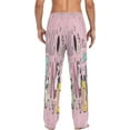 thumbnail image 3 of Color Hello Panda Men's Pajama Pants Lightweight Sleepwear Bottom Lounge Pants, 3 of 6