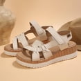 thumbnail image 5 of Yyuenw Women’s Open Toe Multi Band Wedge Sandals Lightweight PU Casual Outdoor Holiday Shoes, 5 of 9