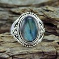 thumbnail image 2 of HOOUN Vintage 925 Silver Moonstone Gemstone Ring Women Wedding Jewelry Gifts Size 5-10-01#-7, 2 of 5