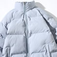 thumbnail image 3 of Gibobby Abrigos de invierno para hombre Abrigos informales de Color sólido para hombre, chaqueta con bolsillo y cremallera, abrigo cálido de manga larga(Azul,G), 3 of 5