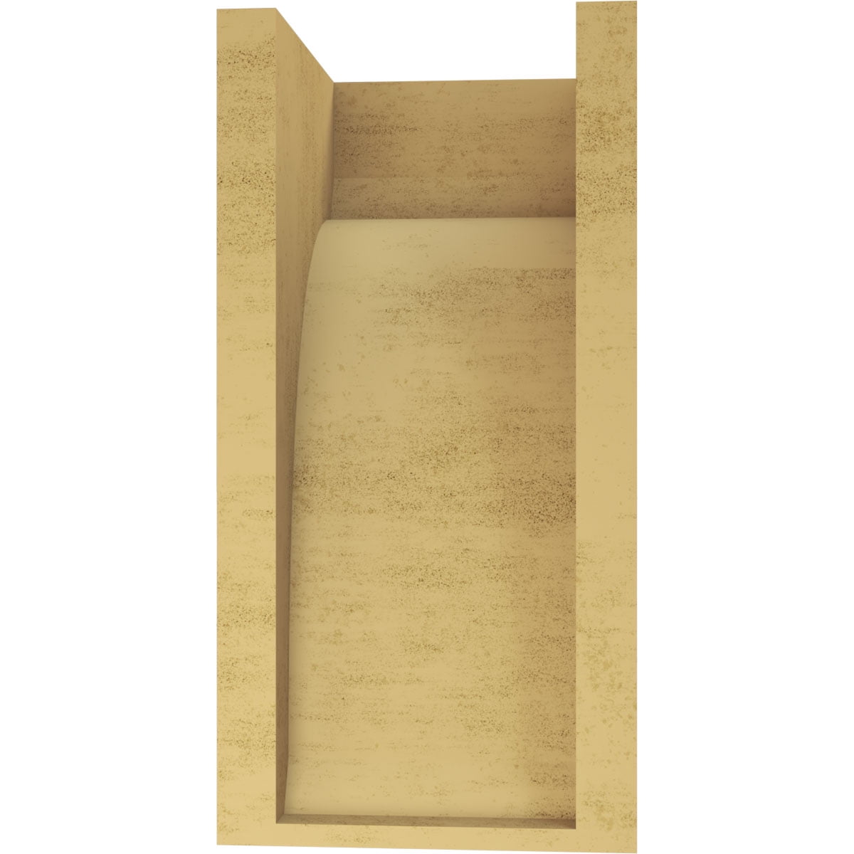 7"W x 7"D x 14"H Wide Legacy Rough Cedar Woodgrain TimberThane Corbel, Primed Tan
