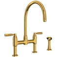 thumbnail image 1 of Perrin And Rowe U.4273Ls-2 Holborn 1.8 GPM Widespread Bridge Kitchen Faucet - Brass, 1 of 5
