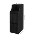thumbnail image 3 of Gineuiia Fluted Narrow Nightstand with Drawers, Modern Bedside Tables Set of 2, Wood End Table for Bedroom, Mid Century Night Stands, Living Room, Black, 3 of 8