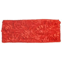 BalsaCircle 5 Red Satin Rosettes Stretchable Spandex Chair Sashes Wedding Decorations