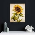 thumbnail image 4 of JRXY Sunflower Kitchen Decor Simple Life Rustic Wall Decor Vintage Watercolor Sunflower Wall Pictures for Bedroom 3 Pieces Canvas Art Flower Painting Kitchen Wall Decor Gallery Wrapped  pattern3, 4 of 4