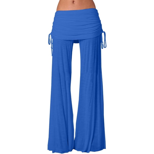 WILLBEST Pantalones Casuales para Mujer, Pantalones Deportivos de Pierna Ancha de Color Liso para Mujer con Cinturón, Ropa de Baile de Tiro Medio para Mayor Comodidad y Estilo. Chica