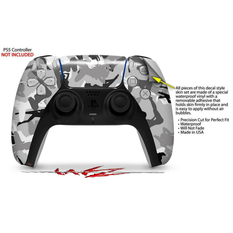 WraptorSkinz Skin Wrap compatible with the Sony PS5 DualSense Controller  Sexy Girl Silhouette Camo Gray (CONTROLLER NOT INCLUDED)