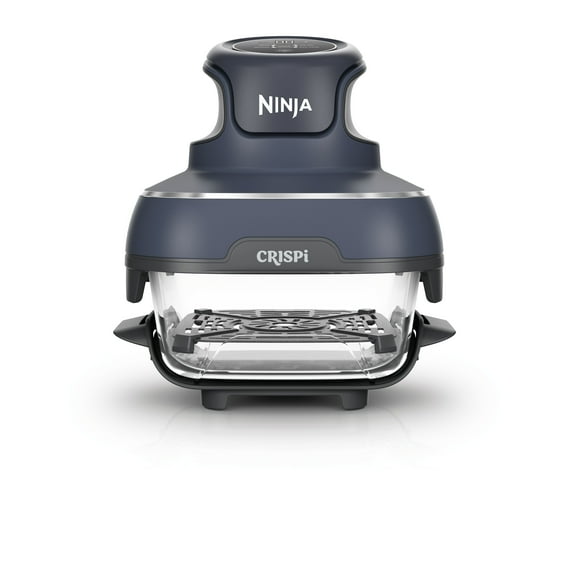 Ninja Crispi 4-in-1 Glass Air Fryer, 4 Qt & 6 Cup Containers, Designed Non-Toxic, Cyberspace FN101GY
