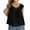 Black, variant on Htigea Women Summer Front Tank Tops Cap Sleeve Pleated Babydoll Tops Casual Loose Fit Going Out Flowy Shirt Today Sales Red,S