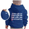 thumbnail image 4 of Trendfront Girls Fall Winter Hoodies Faith Vintage Letter Graphic Long Sleeve Kangaroo Pocket Loose Fit Casual Pullover Sweatshirt Tops, 4 of 4