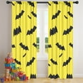 thumbnail image 5 of Blackout Kids Curtains,Yellow Halloween Bats Childrens Insulated Curtains Set Of 2,Bedroom Essentials,Toddler Room Decor 42"x84", 5 of 5