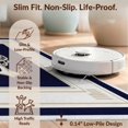 thumbnail image 6 of Design&I 8'x10' Washable Area Rug Nautical Maritime Knot With Anchor Emblem And Striped Border for Dining Room, Large Office, Lounge, Snag-Free, 6 of 7