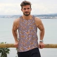 thumbnail image 6 of Honeii Daisies Flowers Pattern Men's Workout Tank Top Casual Sleeveless Gym Muscle Shirts Bodybuilding Tee-Medium, 6 of 7