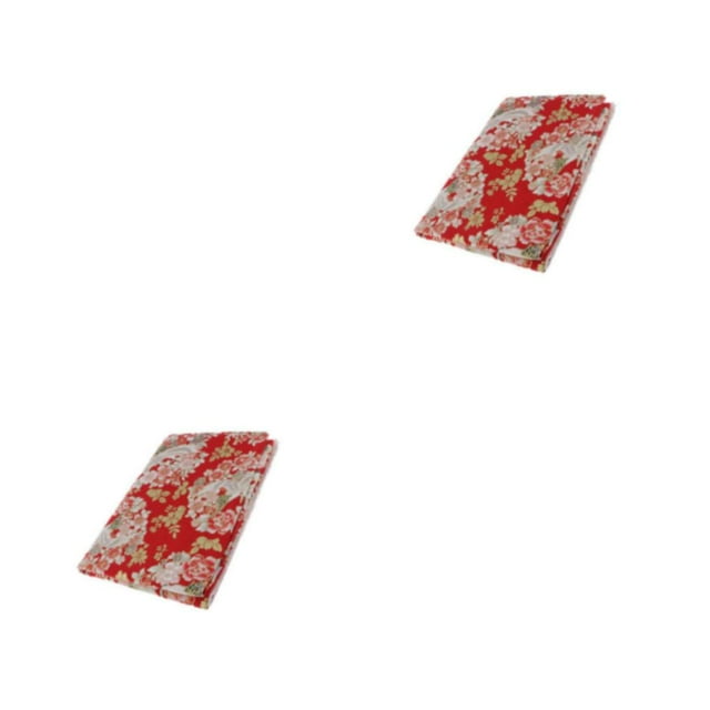 Guardoinrt Tissu Floral Élégant en Bronze pour Couture Fleur de Pêcher Rouge 1 Mètre 2Ensemble