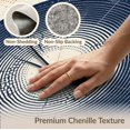 thumbnail image 6 of ODIKA 4'x6' Washable Area Rug Pet Friendly, Non-Shedding Entrance Abstract Inspired Radiating Ring Circle Round Circular for Bedroom, Reading Nook, 6 of 7