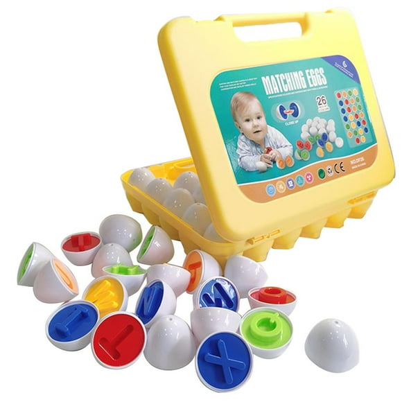 maskred 26 Pcs Kids Letters Matching Eggs ABC Alphabet Color Recoginition Sorter Educational Fine Motor Skill Gift for Children