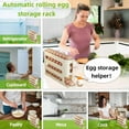 thumbnail image 6 of Egg Holder for Fridge, Egg container for refrigerator, Space-Saving Automatic Rolling Eggs Dispenser, 4 Tiers Fridge Egg Rack for Refrigerator Holds up to 30 pcs, 6 of 9