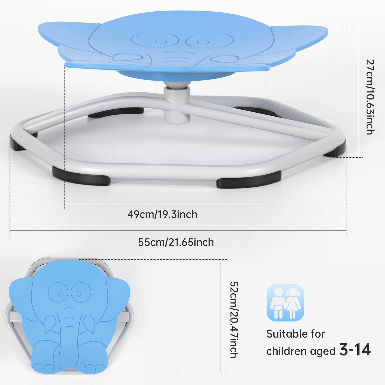 Sensory Spinning Chair for Autistic Sensory Swivel Chairs Sit, Enhancing Motor Skills Educational Indoor & Outdoor (Blue)