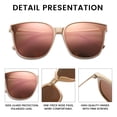 thumbnail image 4 of Gafas de sol DUCO Polarizadas Oversize W016 para Mujer con Montura Dorada, 4 of 5