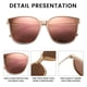 thumbnail image 4 of Gafas de sol DUCO Polarizadas Oversize W016 para Mujer con Montura Dorada, 4 of 5