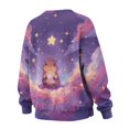 thumbnail image 5 of HELLHERO Capybara Star Print Women Sweater Long Sleeve, Comfy Oversized Sweatshirt with Pocket Casual Crewneck Pullover Tops Size L, 5 of 7