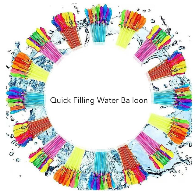 Globos de Agua Bling Bling Llenado Rápido 111 Uds. Látex Colores Mixtos