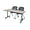 Maple, variant on Romig Axis-Pro 48 x 24 in. T-Base Training Seminar Table- Grey, 2 Cadence Nesting Chairs