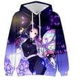 thumbnail image 2 of Demon Slayer Novelty Hooded for Men Women Boys Girls Pullover Anime Character Sweatshirt, 2 of 6