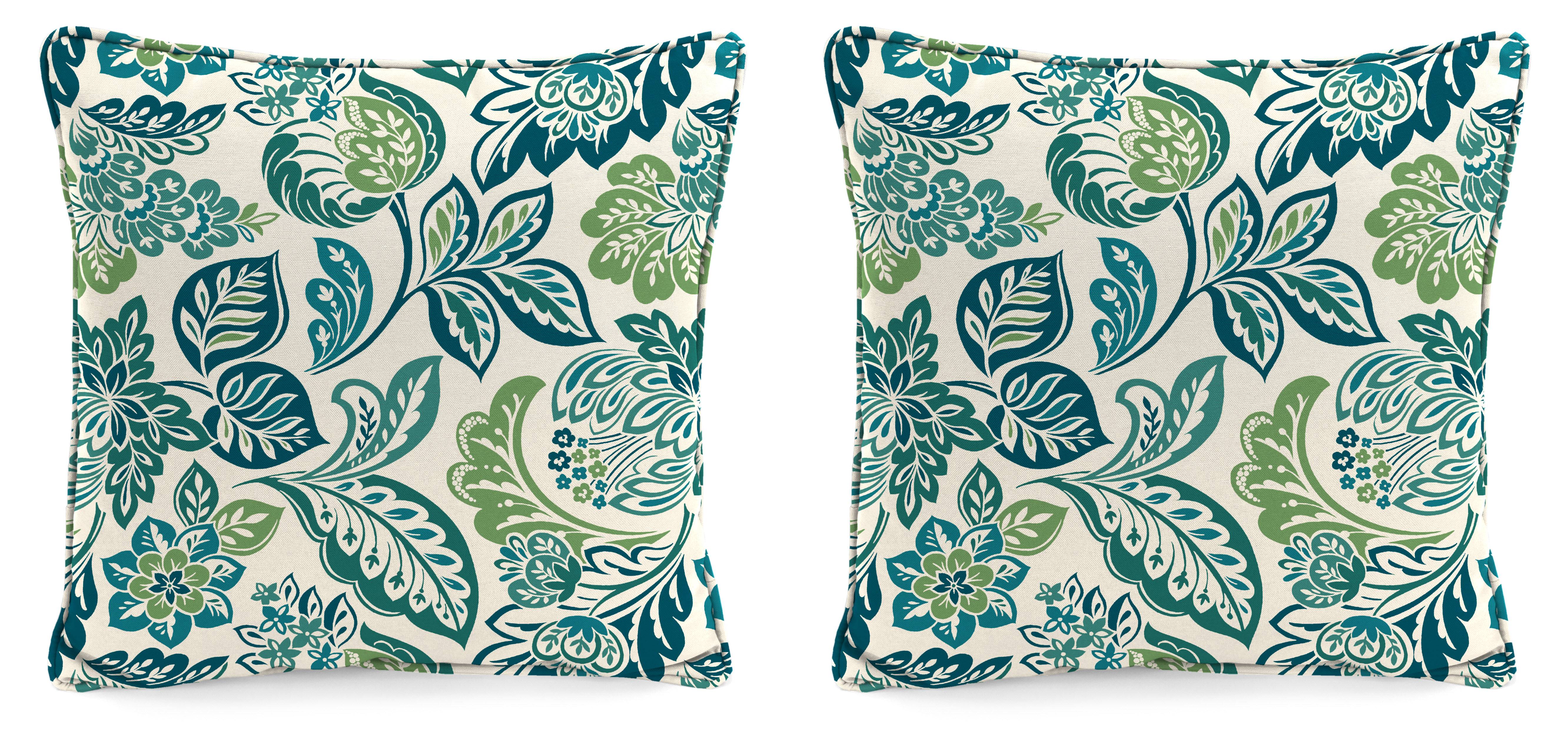 Set of Two, 18"x 18" Outdoor Knife Edge Toss Pillow with Welt Walmart