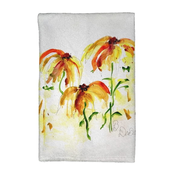 Betsy Drake KT1377 16 x 25 in. Yellow Flowers Kitchen Towel