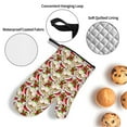 thumbnail image 3 of Honeii Christmas Hat bear Pattern Oven Mitts and Pot Holders, Silicone Oven Gloves,500 F Heat Resistant Oven Mitts Sets, 4PCS, 3 of 6