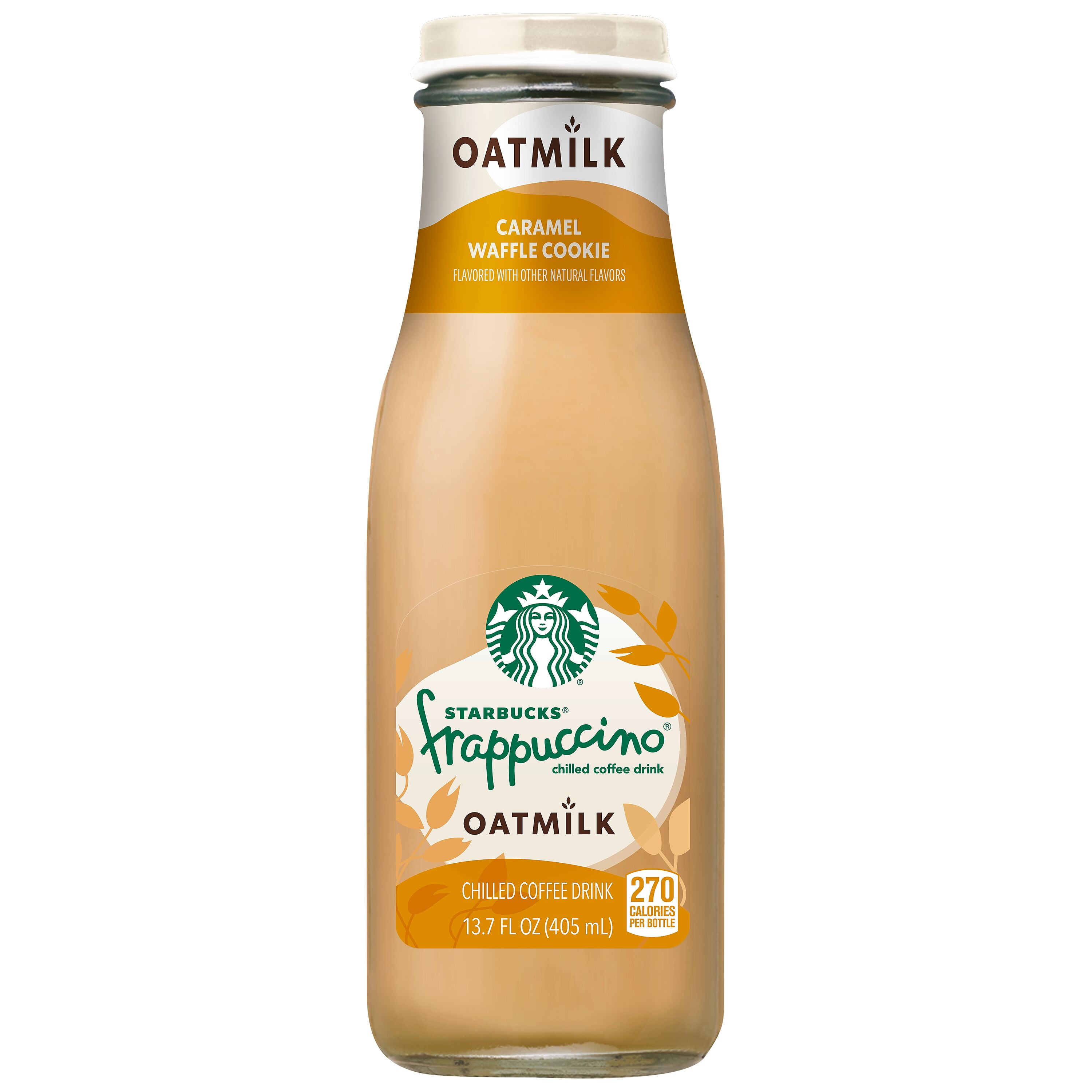 Starbucks Frappuccino with Oat Milk Caramel Waffle Cookie Iced Coffee Drink  13.7 fl oz Bottle