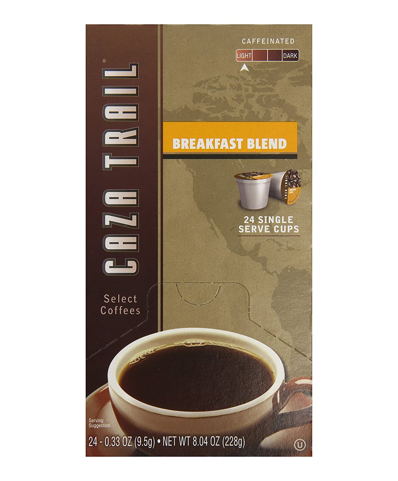 Price Case Caza Trail Coffee Breakfast Blend Single Service Brewing Cup 24 Each 4 per case