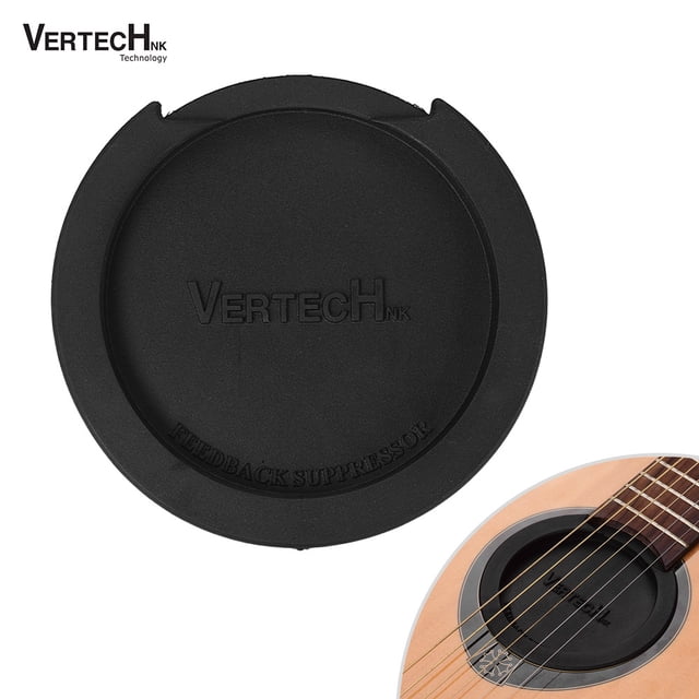 Tapa de boca VERTECHnk SM-05 Guitarra Soundhole Cover Block Sound Hole Feedback Buffer Caucho negro para EQ Guitarras folk acústicas VERTECHnk Tapa de boca