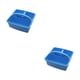 thumbnail image 3 of Bandeja de almacenamiento Wosthever Cesta de almacenamiento apilable 3 celdas Macaron azul 2Conjunto, 3 of 6