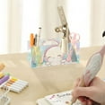 thumbnail image 7 of Cinnamoroll Sit on Cloud Wear Headphone Acrylic Pencil Pen Holder Cup 4 Compartments Desktop Organiser 7.87"x2.78"x3.54", 7 of 7