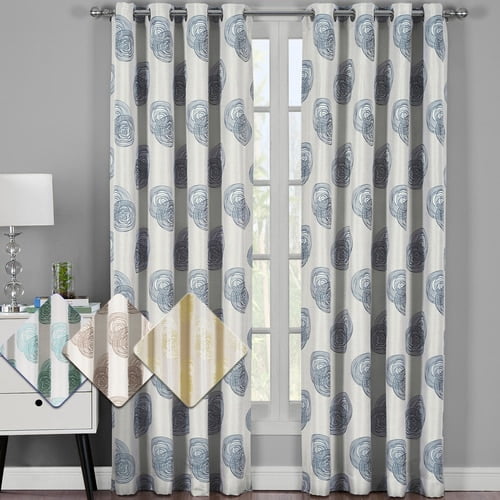 Lafayette Jacquard Grommet Curtain Panels (Set of 2)