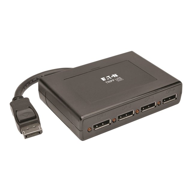 Eaton Tripp Lite Série 4Port DisplayPort Multi Stream Transport MST Hub 4K DP 1.2 à DP - Répartiteur Vidéo - 4 x DisplayPort - de Bureau - Conforme TAA