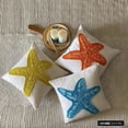 thumbnail image 4 of The HomeCentric Throw Pillow Cover Pack of 2 18x18 inch Orange Starfish Nautical Ocean Beach Theme Pillow Cover Linen Floral Mediterranean Sea - Starfish Makeover, 4 of 10