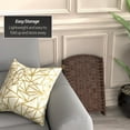 thumbnail image 3 of Red Lantern 2 ft. Short Diamond Weave Fiber Folding Screen - Dark Mocha - 4 Panel, 3 of 7