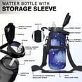 thumbnail image 2 of Starry Sky 64 Oz Water Bottle with Sleeve - BPA Free Leakproof Sport Large Plastic Water Bottle with Straw Strap & Insulated Neoprene Holder Carrier Bag Great Gift for Women Men, 2 of 7