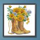 thumbnail image 3 of Pintura de diamante 5D DIY Taladro en forma especial parcial Botas vintage Decoración para el hogar, 3 of 9