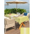 thumbnail image 6 of 60x102 Inch Outdoor Tablecloth with Umbrella Hole Zipper Rectangle Yellow Beige Striped Rectangular Tablecloths Outside Waterproof Modern Farmhouse Retro Lines Patio Table Cover for Picnic Party, 6 of 8