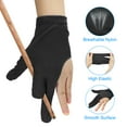 thumbnail image 4 of Uxcell Breathable Pool Glove Spandex Left Hand, 3 Fingers Anti Slip Billiard Accessories, 15 Black Pcs, 4 of 6