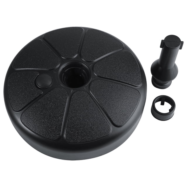 Base de sombrilla de plástico para patio, jardín, forma redonda, rellenable con arena y agua